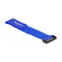 DeLOCK Bridas de cable con cierre de gancho y lazo 190 x 25 mm, Azul (5 unidades)