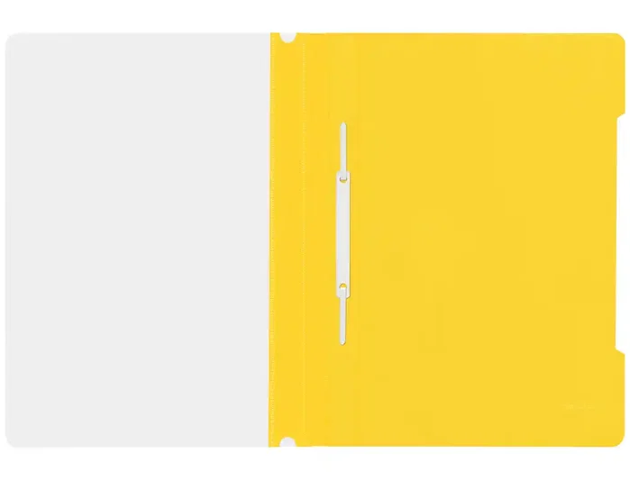 LEITZ Dosier Fastener PVC A4 Amarillo con Tarjetero (Set de 25)
