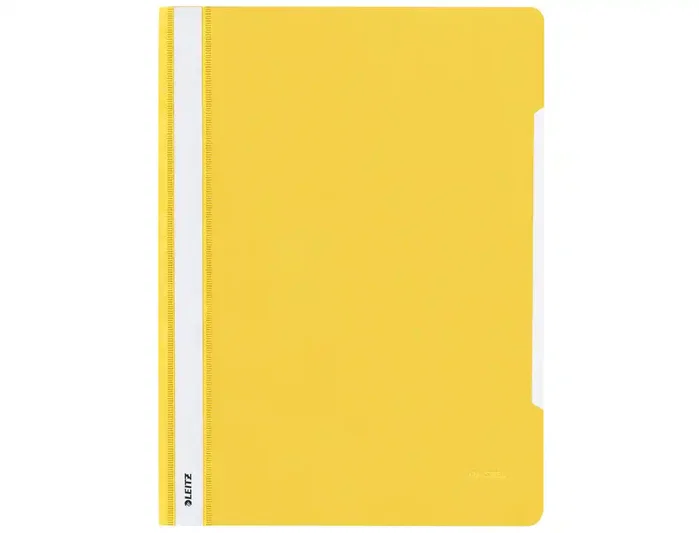 LEITZ Dosier Fastener PVC A4 Amarillo con Tarjetero (Set de 25)