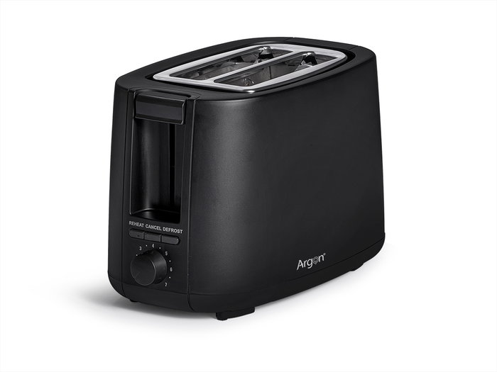Argon Tostador Doble Negro Mate 750W
