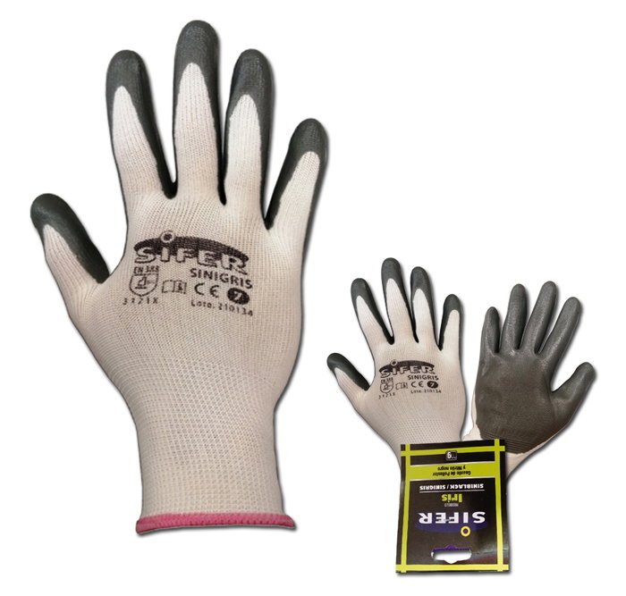 Sifer Guante de Nitrilo Gris Doble Capa Nylon XXL Sifer Guante de Nitrilo Gris Doble Capa Nylon XXL