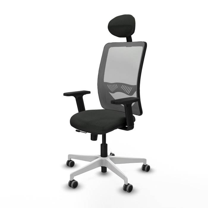 PIQUERAS Y CRESPO Silla de oficina Zulema con mecanismo Sincro/Traslack, Negro y Gris