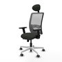 PIQUERAS Y CRESPO Silla de oficina Zulema con mecanismo Sincro/Traslack, Negro y Gris