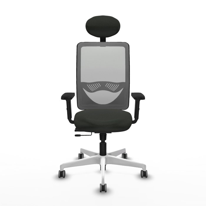 PIQUERAS Y CRESPO Silla de oficina Zulema con mecanismo Sincro/Traslack, Negro y Gris