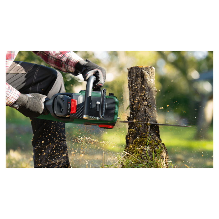 Bosch ADVANCEDCHAIN 36V-35-40 Motosierra a Bateria de 36V, Longitud de Corte 31 cm, Velocidad de Cadena 14 m/s, Mango Ergonómico, Negro y Verde Bosch ADVANCEDCHAIN 36V-35-40 Motosierra a Bateria de 36V, Longitud de Corte 31 cm, Velocidad de Cadena 14 m/s, Mango Ergonómico, Negro y Verde