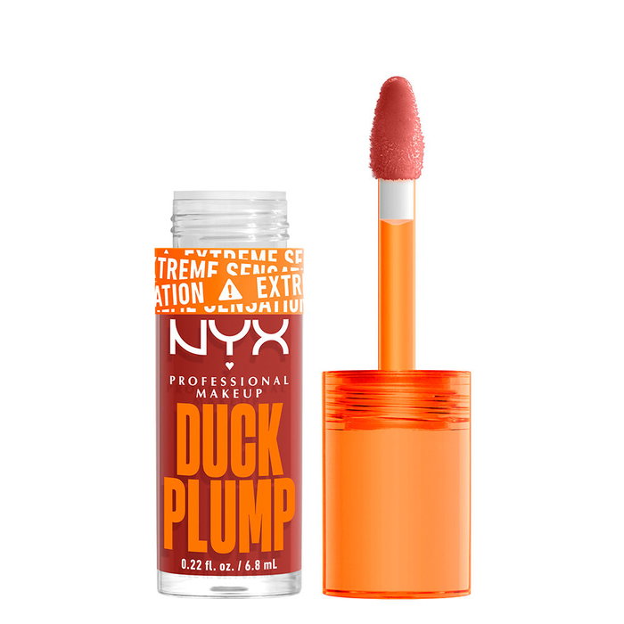 NYX PROFESSIONAL MAKE UP Duck Plump Lip Gloss Voluminizador con Jengibre, Labios de Pato, Color Marrón, 6,8 ml