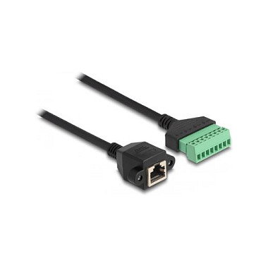 DeLOCK Adaptador de cable RJ45 Cat.6 hembra a bloque de terminales para empotrar 30 cm DeLOCK Adaptador de cable RJ45 Cat.6 hembra a bloque de terminales para empotrar 30 cm