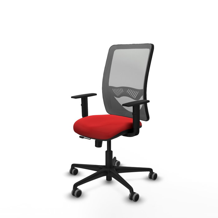 PIQUERAS Y CRESPO Silla de oficina Zulema con mecanismo Sincro/Traslack, Rojo y Gris