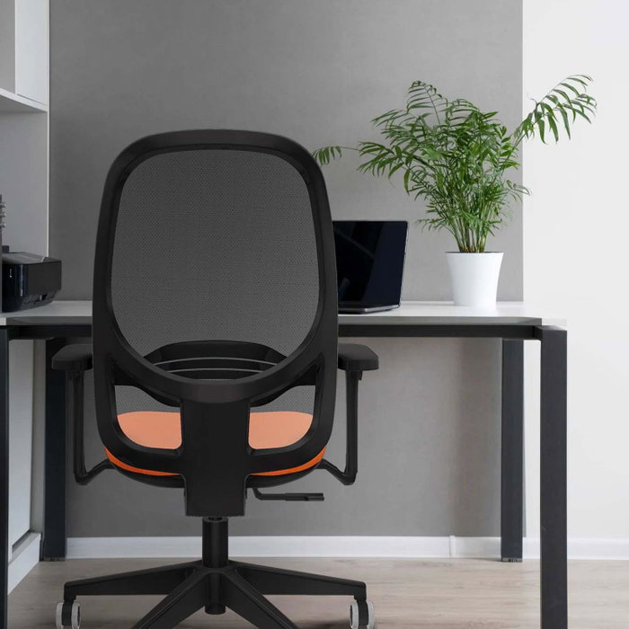 PIQUERAS Y CRESPO Silla de oficina Cilanco con mecanismo Sincro, Rosa y Negro