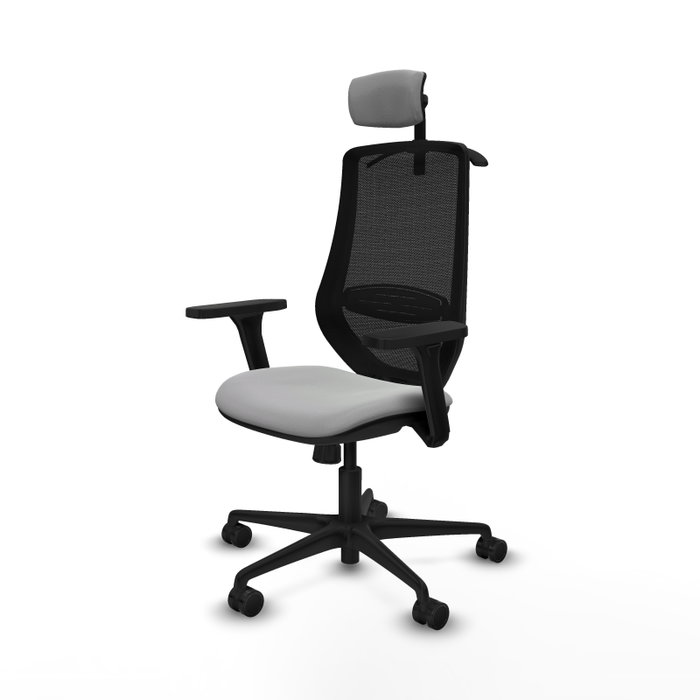 PIQUERAS Y CRESPO Silla de oficina Mardos con Mecanismo Sincro, Gris Claro y Negro
