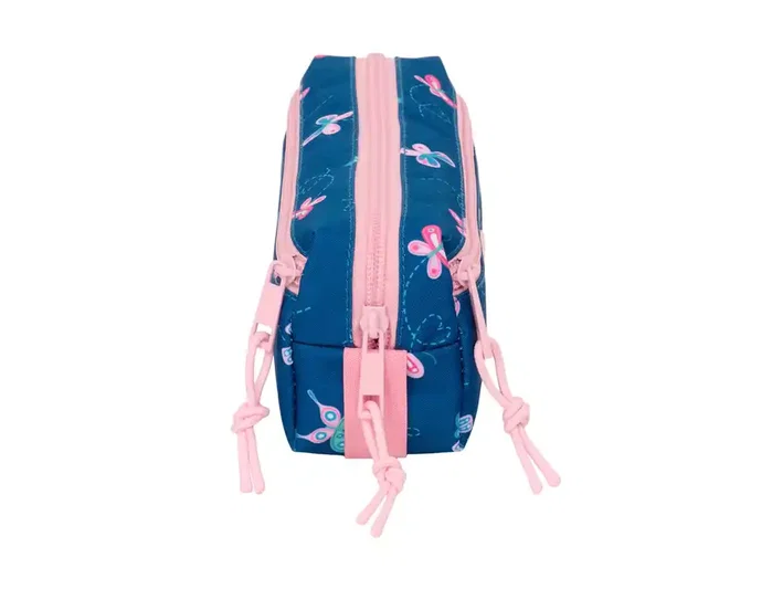 Safta Estuche portatodo Blackfit8 mariposas pequeño con goma elástica