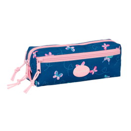 Safta Estuche Portatodo Triple Pequeño Blackfit8 Mariposas con Goma Elástica
