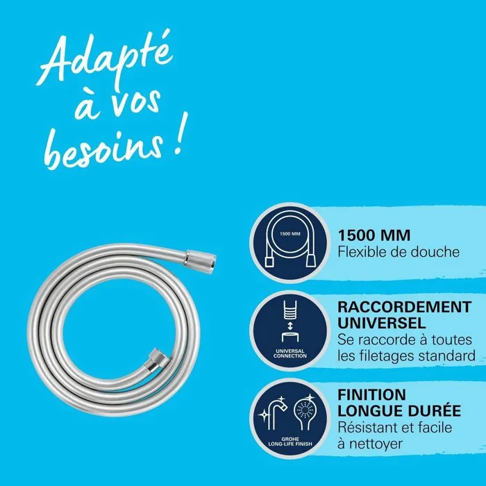 Grohe Flexo de ducha VitalioFlex 27505001 1,5m Antitorsión Cromo