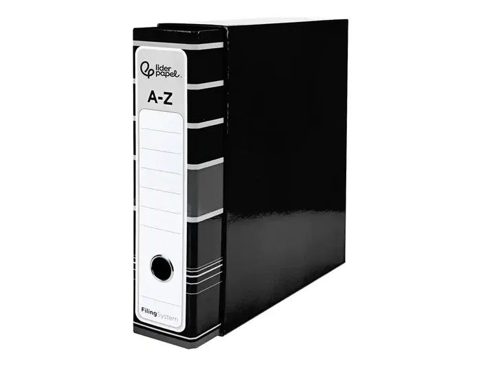 Liderpapel Archivador de Palanca A4 Filing System Forrado con Caja y Compresor Metálico Lomo 80mm Negro Liderpapel Archivador de Palanca A4 Filing System Forrado con Caja y Compresor Metálico Lomo 80mm Negro