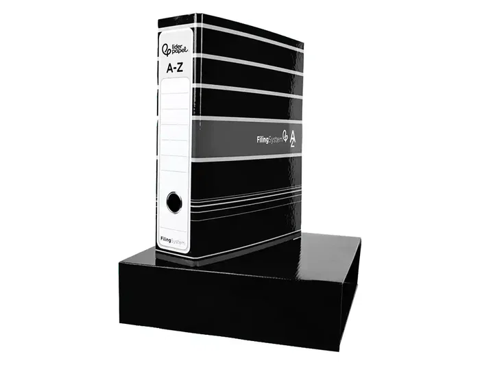 Liderpapel Archivador de Palanca A4 Filing System Forrado con Caja y Compresor Metálico Lomo 80mm Negro Liderpapel Archivador de Palanca A4 Filing System Forrado con Caja y Compresor Metálico Lomo 80mm Negro