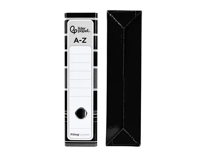 Liderpapel Archivador de Palanca A4 Filing System Forrado con Caja y Compresor Metálico Lomo 80mm Negro Liderpapel Archivador de Palanca A4 Filing System Forrado con Caja y Compresor Metálico Lomo 80mm Negro