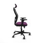 PIQUERAS Y CRESPO Silla de oficina Jorquera con Mecanismo Sincro/Traslack Morado y Negro