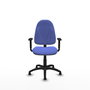 PIQUERAS Y CRESPO Silla de oficina Algarra, Azul claro, Brazos 1D, Base poliamida