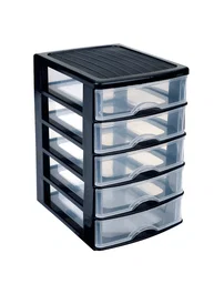 Plasticforte Cajonera Guadiana Easy de 4 cajones, Negro