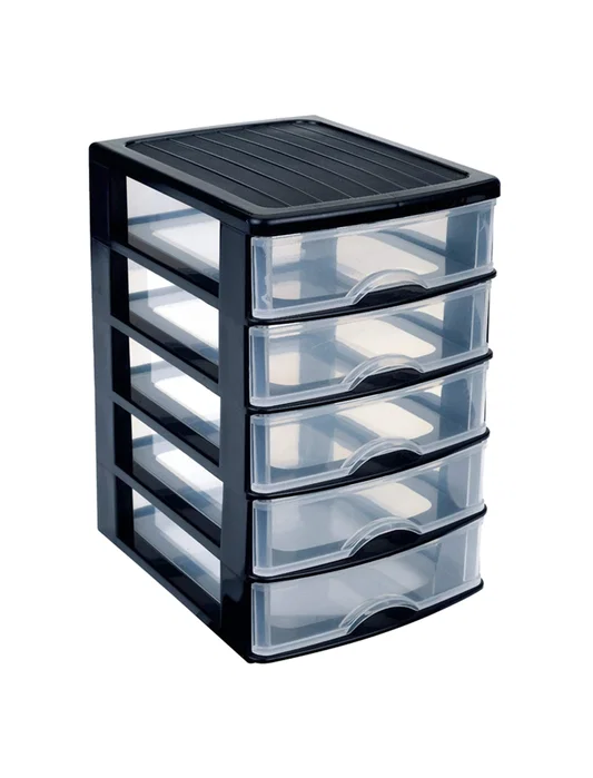 Plasticforte Cajonera Guadiana Easy de 4 cajones, Negro Plasticforte Cajonera Guadiana Easy de 4 cajones, Negro