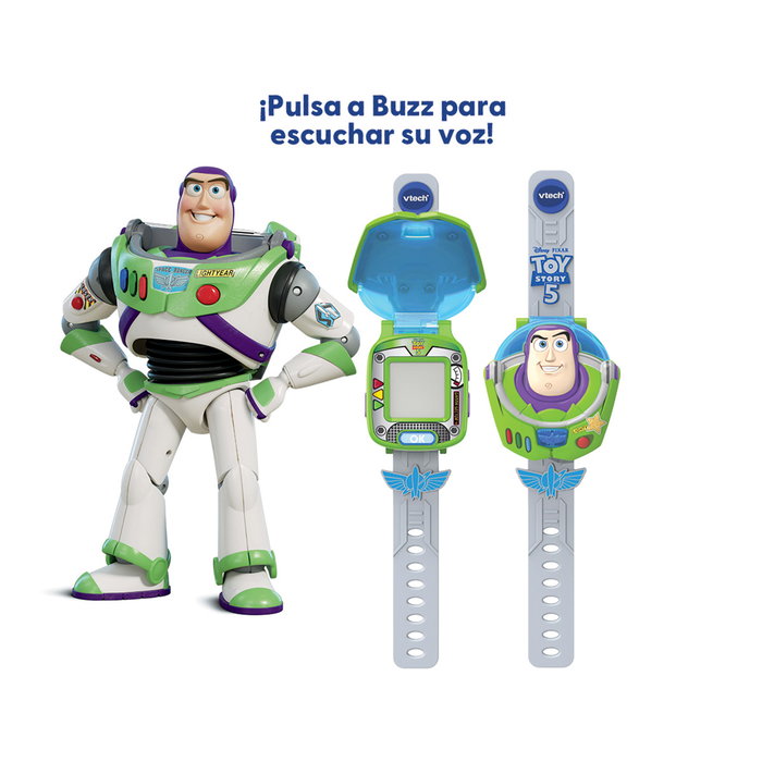 V-Tech Reloj Educativo Buzz Lightyear 80-591922 con 4 juegos, alarma y cronómetro - Disney - +3 años