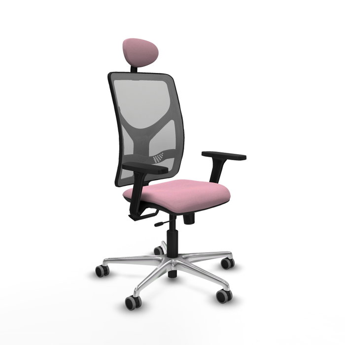 PIQUERAS Y CRESPO Silla de oficina Motilla con mecanismo Sincro/Traslack, Rosa y Gris PIQUERAS Y CRESPO Silla de oficina Motilla con mecanismo Sincro/Traslack, Rosa y Gris