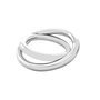 Calvin Klein Anillo de Dos Anillos Entrelazados en Acero Inoxidable Plateado T13