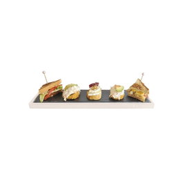 Summa Set de 2 Supizzarras de Pizarra Rectangulares 40x10 cm Gris Oscuro