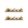 Summa Set de 2 Supizzarras de Pizarra Rectangulares 40x10 cm Gris Oscuro