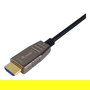 EQUIP Cable HDMI 2.1 119455 Óptico Activo 50m 8K/60Hz HDR Ethernet ARC Estándar A-A Conectores Chapados en Oro Negro