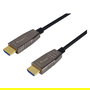 EQUIP Cable HDMI 2.1 119455 Óptico Activo 50m 8K/60Hz HDR Ethernet ARC Estándar A-A Conectores Chapados en Oro Negro