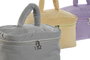 DKD Home Decor Surtido de 3 Neceseres de Poliéster URBAN 24 en Gris, Amarillo y Lila