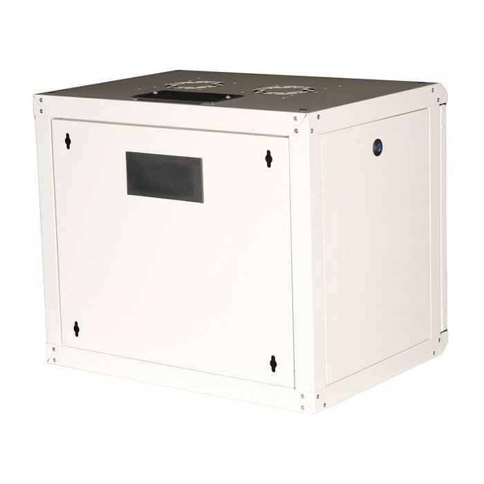 EQUIP EPM-09-6045-G-CBAA Bastidor de Pared 9HE, Puerta de Cristal, 600x450 mm, Gris Claro, con Rieles y Kit de Montaje