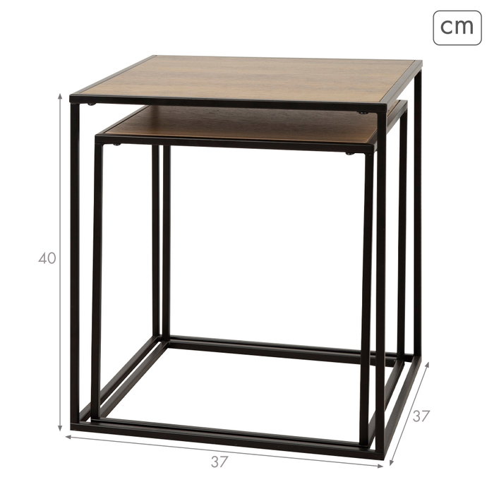 MAX HOME-SET 2 MESAS AUX METAL