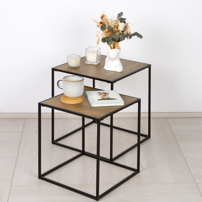 MAX HOME-SET 2 MESAS AUX METAL