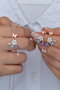 Heliophilia Silver NRZ99361 Conjunto Collar y Pendientes Plata de Ley 925 Baño Oro Rosa con Circonita