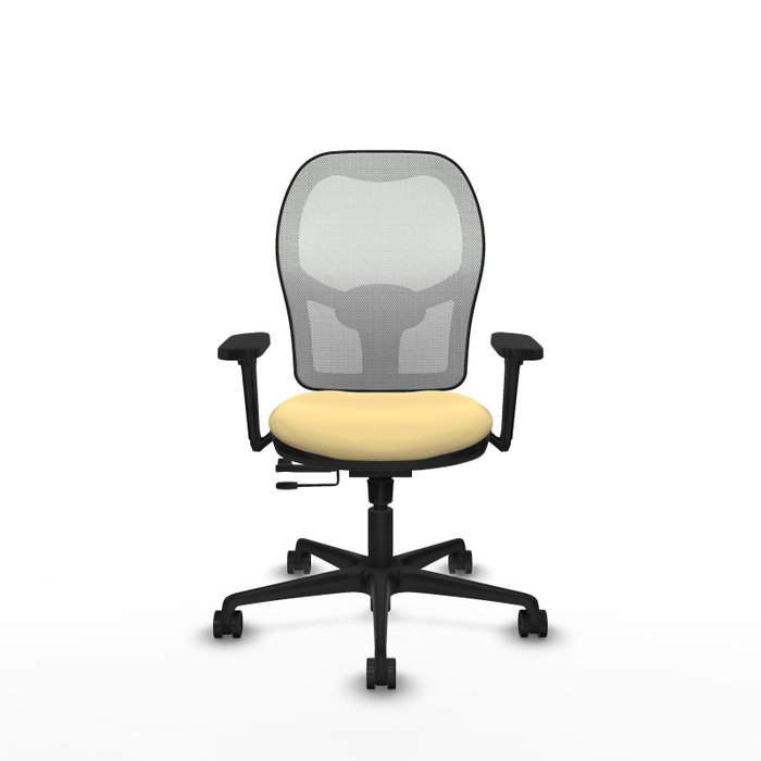 PIQUERAS Y CRESPO Silla de oficina Jorquera con mecanismo Sincro/Traslack, Crema y Blanco PIQUERAS Y CRESPO Silla de oficina Jorquera con mecanismo Sincro/Traslack, Crema y Blanco
