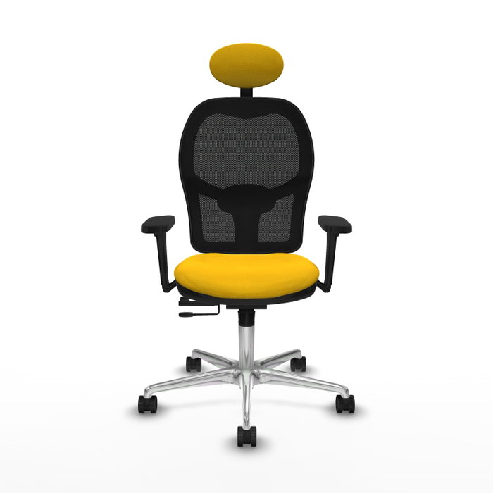 PIQUERAS Y CRESPO Silla de oficina Jorquera con mecanismo Sincro/Traslack, Amarillo y Negro PIQUERAS Y CRESPO Silla de oficina Jorquera con mecanismo Sincro/Traslack, Amarillo y Negro