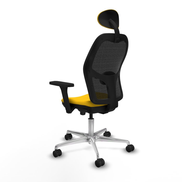PIQUERAS Y CRESPO Silla de oficina Jorquera con mecanismo Sincro/Traslack, Amarillo y Negro PIQUERAS Y CRESPO Silla de oficina Jorquera con mecanismo Sincro/Traslack, Amarillo y Negro