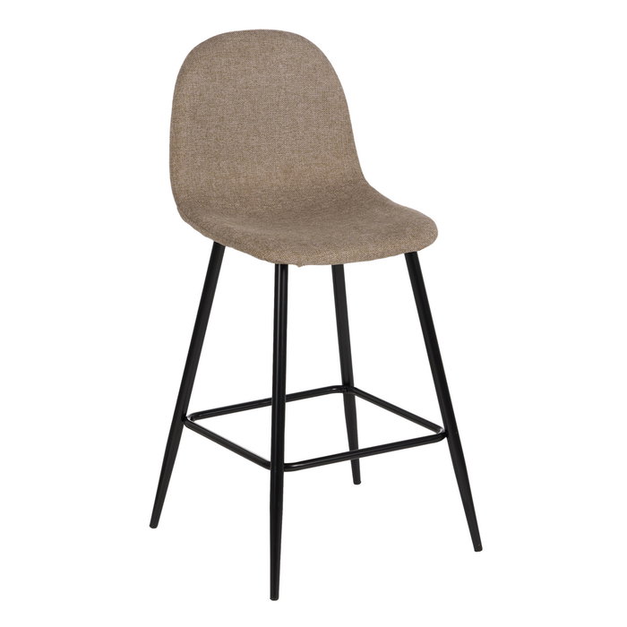 Taburete Taupe Tejido-Metal Salón 46 X 48 X 96 cm (Set de 4)