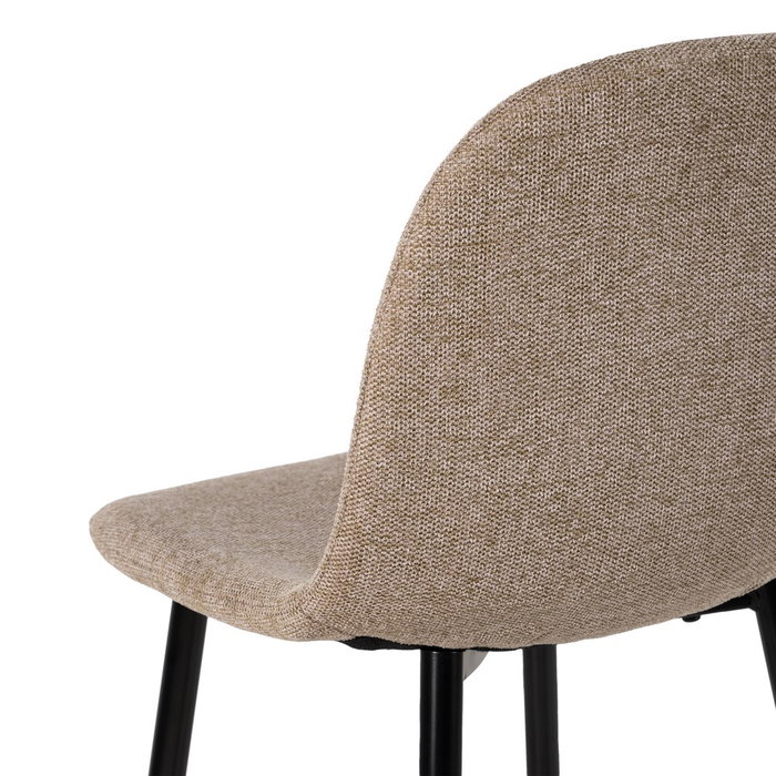 Taburete Taupe Tejido-Metal Salón 46 X 48 X 96 cm (Set de 4)