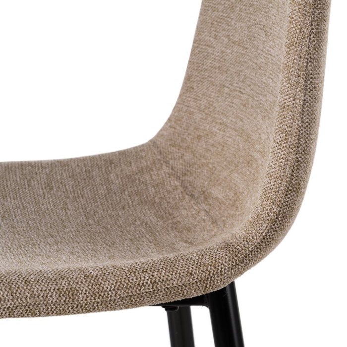 Taburete Taupe Tejido-Metal Salón 46 X 48 X 96 cm (Set de 4)
