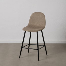 Taburete Taupe Tejido-Metal Salón 46 X 48 X 96 cm (Set de 4)