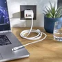 Intenso Cable USB-C to USB-C 1.5M/7901002 - Cable USB-C Nylon 1.5m, 60W PD 3.0, 480Mbit/s, Blanco