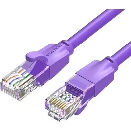 Vention IBEVH Cable Ethernet RJ45 UTP Cat.6, 1 Metro, Color Morado, Blindado PVC, Conectores Chapados en Oro, 1000 Mbps para Juego y Streaming Estable