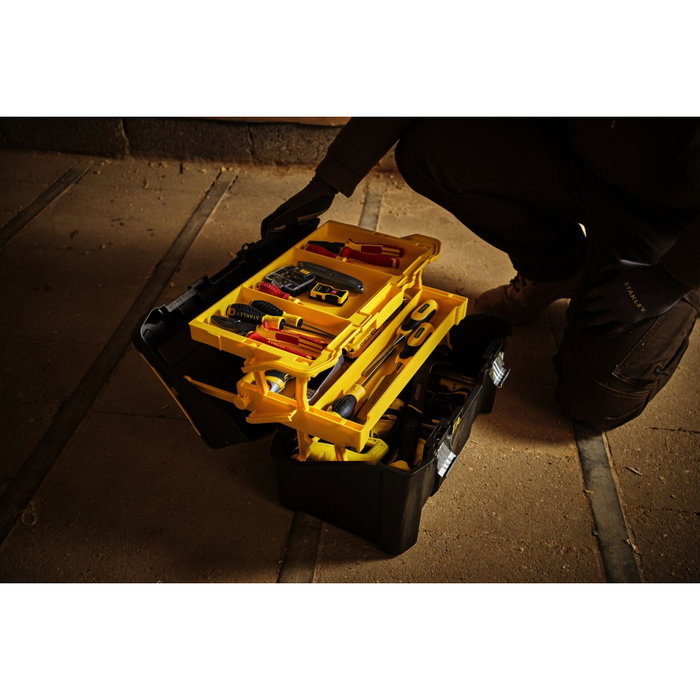 STANLEY Caja Cantilever Essential Negro/Amarillo