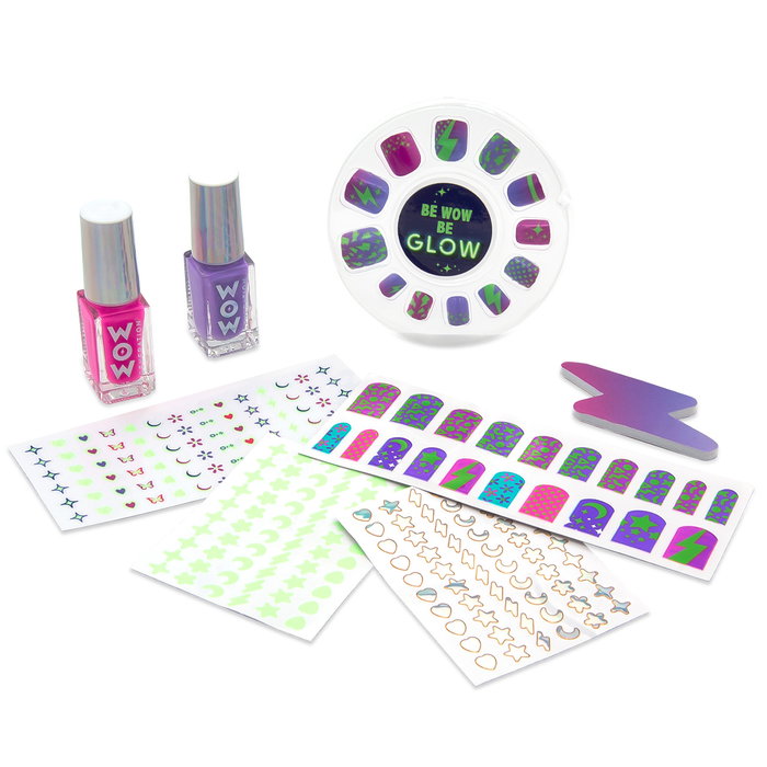 KIDS LICENSING Set de Manicura Uñas Perfumadas Brillo Oscuridad WOW Generation