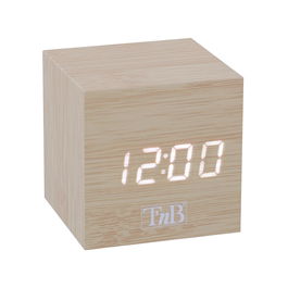 TNB JOY - Reloj LED 3 alarmas - efecto madera