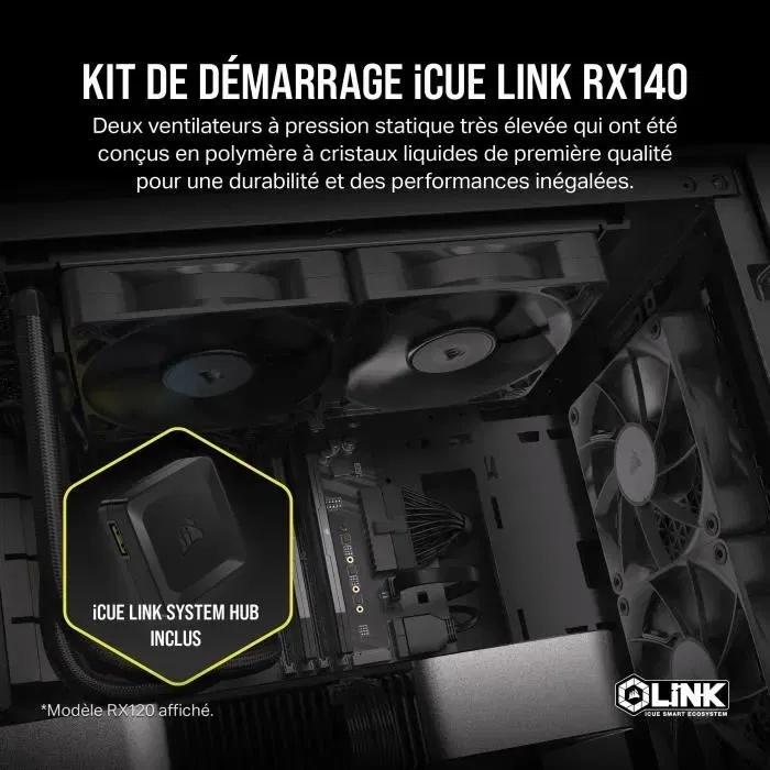 Corsair CO-9051012-WW Kit de Inicio Refrigeración PC con Ventilador PWM iCUE LINK RX140 de 140 mm