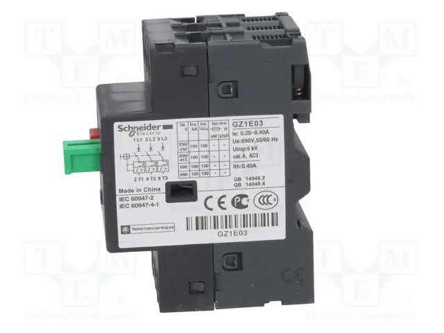SCHNEIDER ELECTRIC Interruptor motorizado Easy TeSys 0,09kW 230÷690VAC
